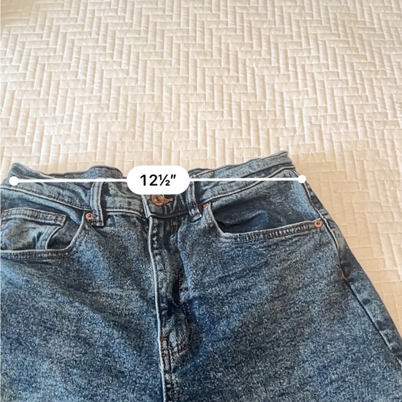 Ardene Blue Straight Leg Jeans with Vintage Wash, Size 9 - Picture 5 of 6